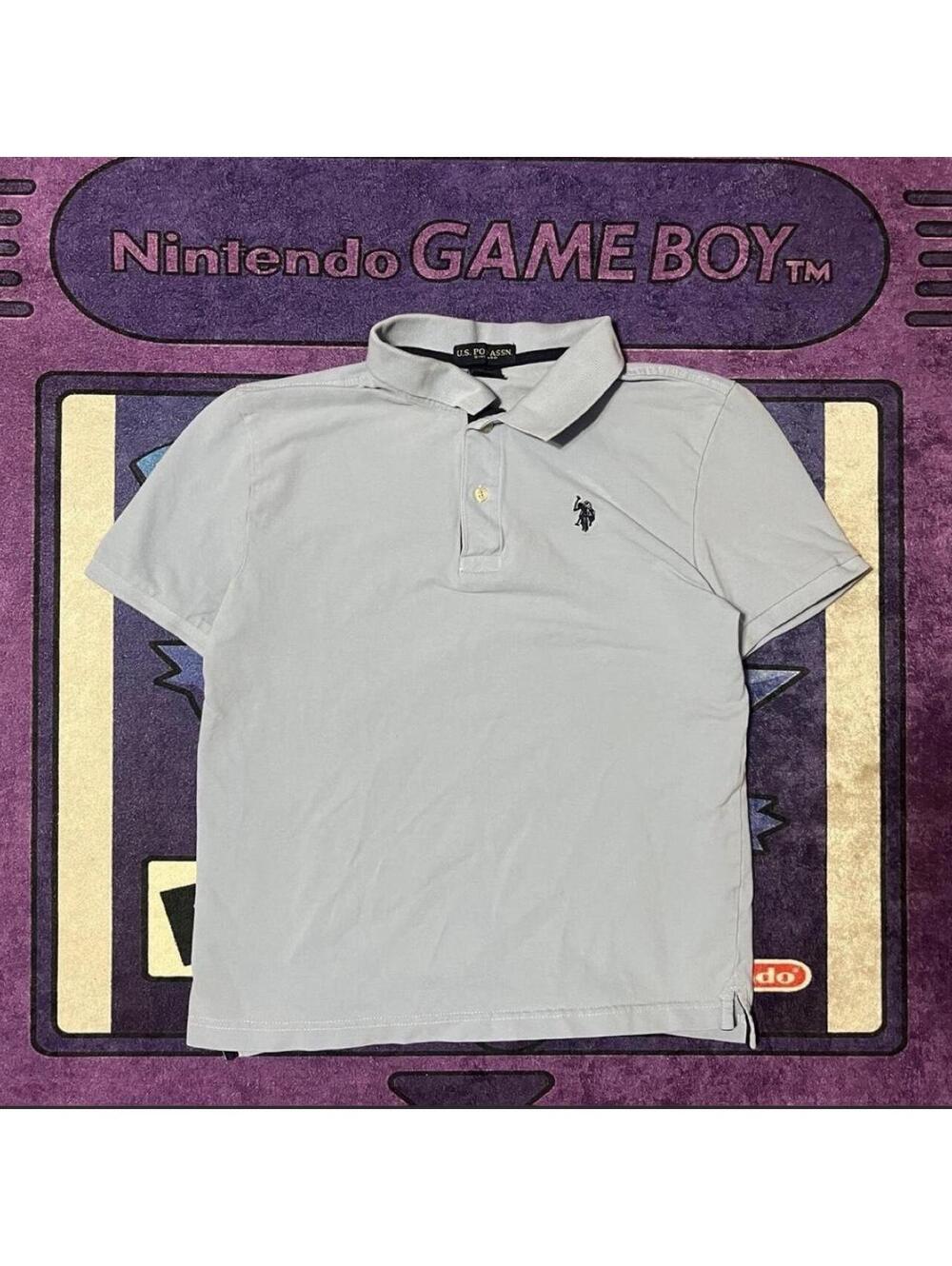 U.S. Polo Assn. light blue y2k polo shirt Size XL